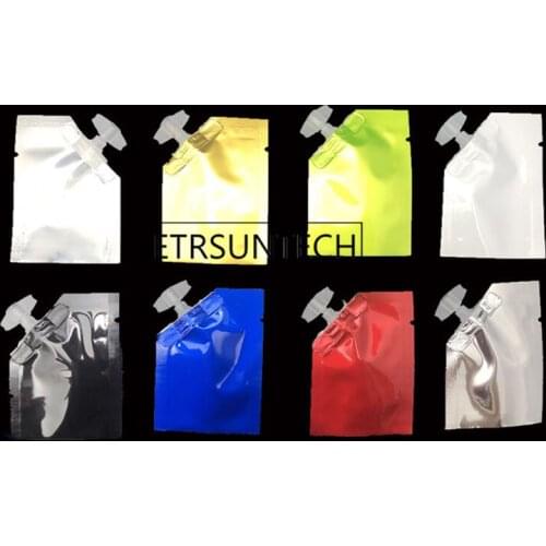 1000pcs 5x7cm Multi-colored Heat Seal Pure Aluminum Foil Cosmetic Packaging Bag Mylar Drinking Liquid Storage Pouches with Cap