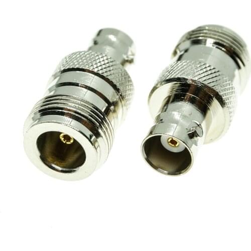 BNC To N Cable Connector Socket Brooches Q9 BNC Female Jack to N Female Plug Nickel Plated Brass Straight Coaxial RF Adapters