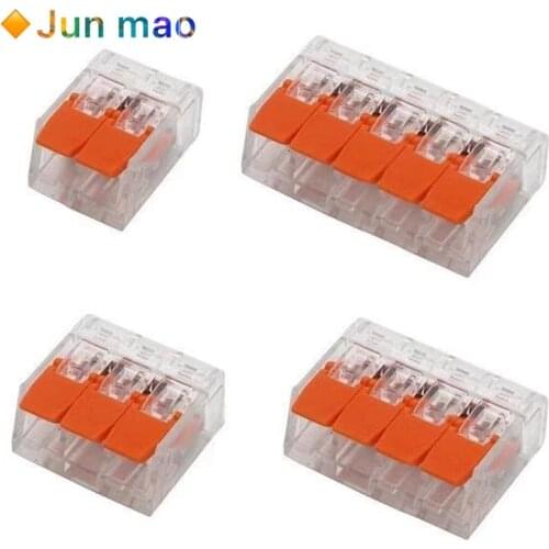 20PCS/Lot 221-412 413 415 Mini Fast Wire Connectors,Universal Wiring Cable Connector,Push-in Conductor Terminal Block