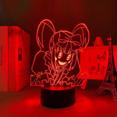 Manga 3d Light High Rise Invasion Enis for Bedroom Decoration Led Night Light Birthday Gift Room Decor Table Lamp Anime