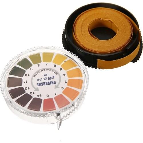 5meter/roll PH Test Paper 0-14 PH Meters Strip Meter For Water Urine Saliva Soil Litmus Alkaline Acid Indicator