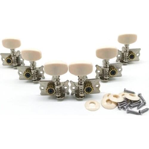 6PCS Acoustic guitar peg unit yuan head double hole guitar open string reel