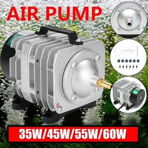 60W/55W/45W/35W 82L/min HAILEA Electromagnetic Air Compressor Fish Tank Oxygen Air Pump Hydroponics 6 Way Air Aerator Pump