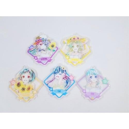 BanG Dream! Japanese anime figure acrylic keychain mobile phone charms