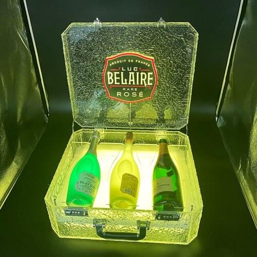 Bottle presenter for vip bottle Glorifier Display Stand Base champagne box with custom logo