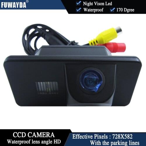 FUWAYDA Color CCD Car Rear View Camera for BMW E81 E87 E90 E91 E92 E60 E61 E62 E63 E64 X5 X6 + 4.3 Inch foldable LCD Monitor