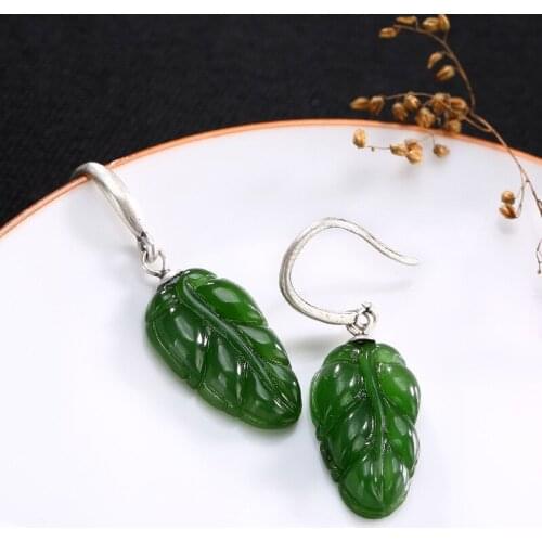 Elegant Real Jasper Earrings For Women 100% 925 Sterling Siver Drop Earrings Luxury Jewelry For Anniversary Christmas Gift