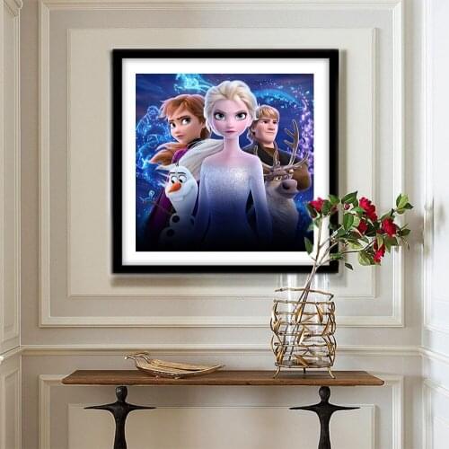 Disney Diamond Painting Frozen Aisha Cartoon Kawaii Dot Diamond Mosaic Cute Cross Stitch Living Room Decorative Interactive Gift