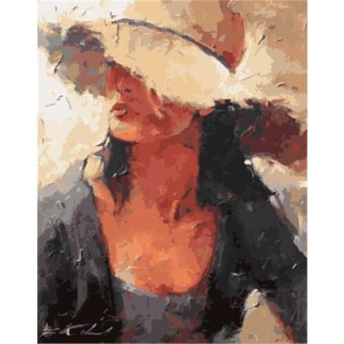 PAINTBOY Framed Pictures DIY Painting By Numbers Hand Painted Oil On Canvas of Figure Painting Home Decor For Living Room