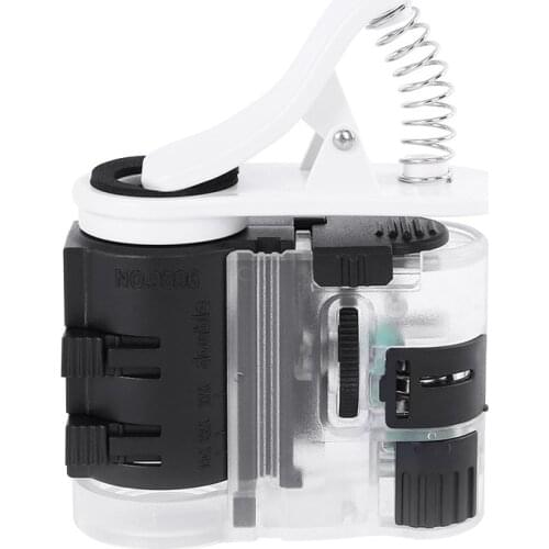Magnifier 7-27 times six kinds of magnification UV lamp mobile phone holder LED magnifying glass handheld portable microscope