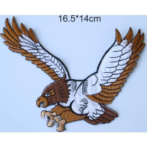 DIY Bird Eagle embroidered Patches for Clothing iron on Embroidery parches ropa for jacket Animal ironing appliques