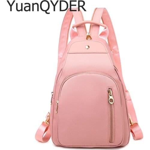 Casual Light Oxford Women Backpacks Female Chest Bag Wear-resistant School Bags For Teenage Girls Solid Travel Back Pack Mochila