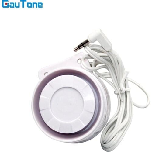 GauTone Wired Siren Speaker 3.5mm jack for Wireless GSM Alarm System Home Security PG103 PG107 PG105 PG106