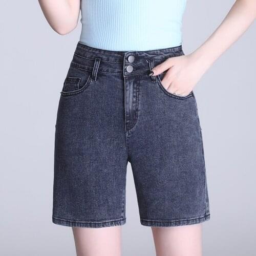 Straight Women Casual 2021Street Style Versatile Denim Ladie Pants Vintage Jeans Retro Quality able cute Fashion Shorts trousers