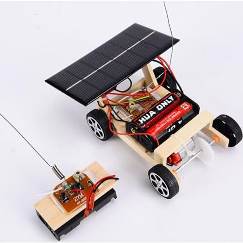Wireless Rc Car Model Creative Solar Energy Science Experiment Tool Puzzle Toy Technology Car Toys Set for Children Gifts