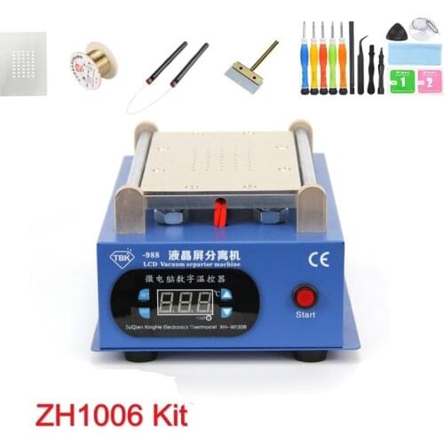 New LY 947 V.3 7 inch TBK 988 LCD Separator Repair Machine with Built-in Air vacuumpump 220V or 110V for mobiles screens repair