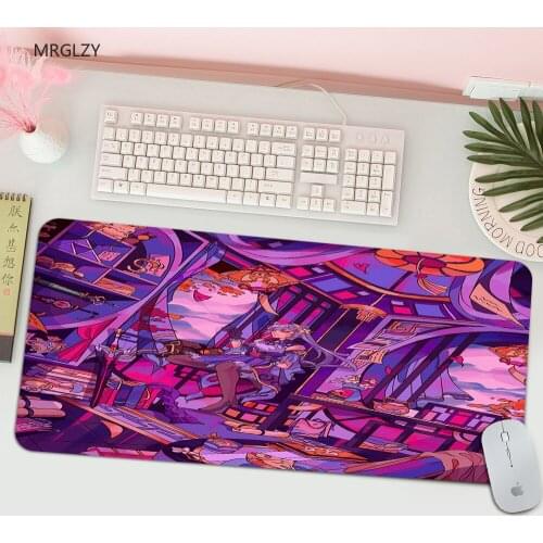 MRGLZY Best-selling Mouse Pad Gaming Mouse Pad Gaming Keyboard Table Mat Genshin Impact Cute Mouse Pad Gaming Accessories