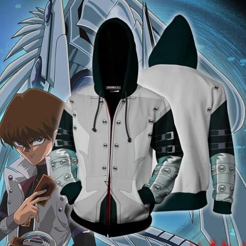 Duel Monsters Seto Kaiba Hoodie Jackets Coats Cosplay Costumes Duel Monsters Hoodie Printed Sweatshirt men women Sports coat