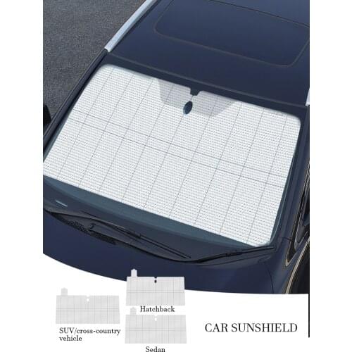 Car Sunshade Universal Front Windshield Folding Thickened Aluminum Foil Sunscreen Anti-Ultraviolet Visor Car Shelter Accessories