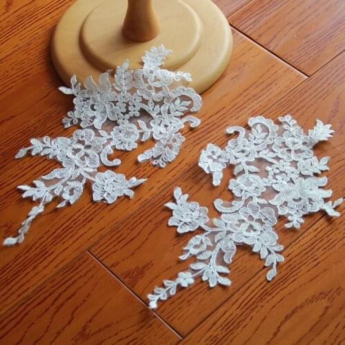 Wedding Delicate cording lace applique wedding dress diy lace patches applique