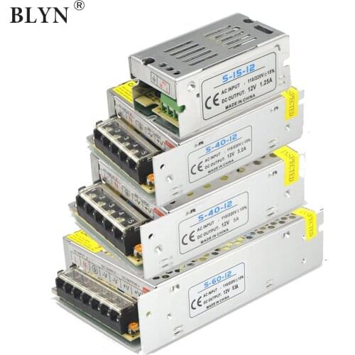 LED Power Supply 12V LED Strip Transformer Switch Driver 1.5A 2A 3A 5A 10A 15A 20A 30A AC110V/220V Adapter For CCTV LED Light