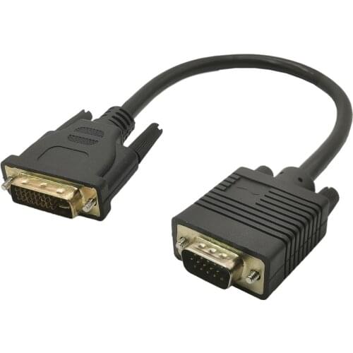 DVI 24+5 PIN to VGA male to male video cable for computer PC monitor Projector 0.3M