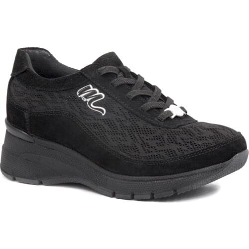 Mammamia D21YA 835 Black 2021 Summer Season Women Shoes Sneakers Wedges Platform Heel Light Breathable Linen Fabric Casual Stylish