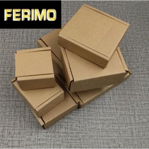 100pcs Wholesale Small Size Corrugated Paper Shipping Box Packaging Small Item Battery Mailer Box For Express Delivery Favor Box