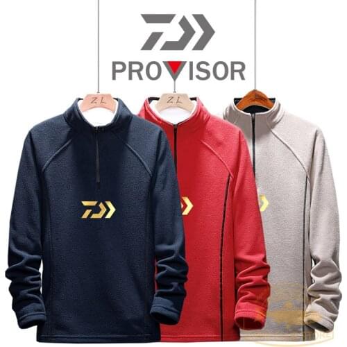 2020 DAWA Thick Fishing Clothing Oversized Size M-8XL Winter Granular Fluff Warm Fishing Men Fleece Outdoor Fishing Sweatshirt