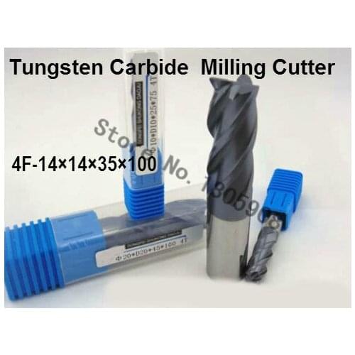 4F-14*14*35*100,HRC50,Spiral Bit Milling Tools Carbide CNC flat End mills Router bits , the lathe tool,boring bar,cnc,machine