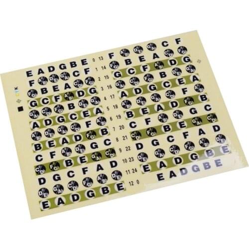 Acoustic Electric Guitar Fretboard Note Music Sticker/ Stikers For Sale, Decal Neck Fret Stiker On Guitarra