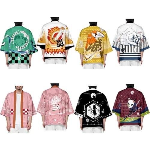 Anime Costumes Demon Slayer Cosplay Costume Nezuko Tanjirou Kochou Shinobu Tomioka Giyuu Festival Haori Yukata