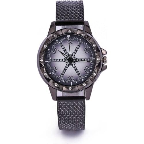 NEW Famous Brand Simple Watch Alloy Band Analog Flowers Round Wrist Watch unisex Luxury Women Watch