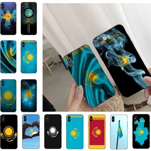 Kazakhstan flag Phone Case For iPhone 11 8 7 6 6S Plus 7 plus 8 plus X XS MAX 5 5S XR 12 11 Pro max se 2020 Funda Cover