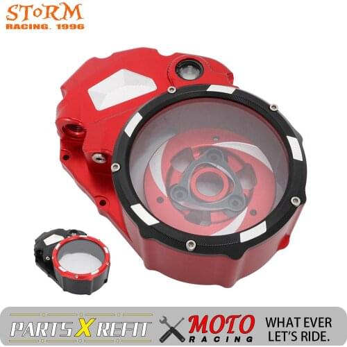 CNC Motorcycle Racing Clear Engine Clutch Cover Guard Spring Retainer Ring Plate For Ducati Diavel /X 1200 1260 2016-2020