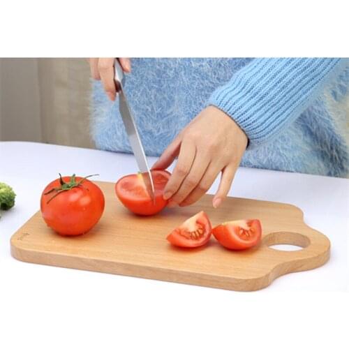 Wooden Chopping Blocks Tool Bamboo Rectangle Hangable Cutting Board Durable Non-slip Kitchen Accessories Chopping Board