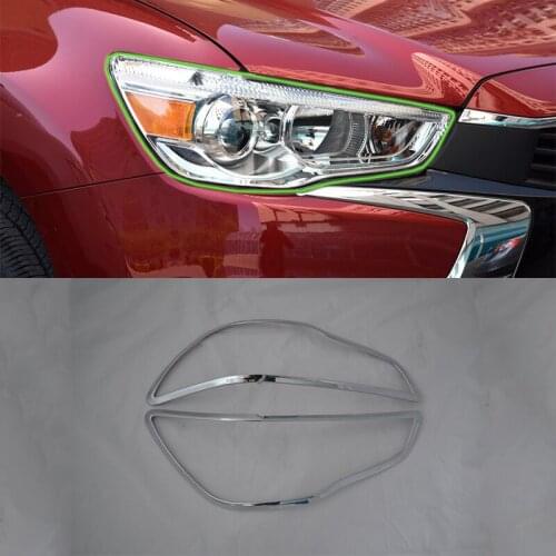 ABS chrome headlight cover Car Styling accessories For Mitsubishi 2013 ASX