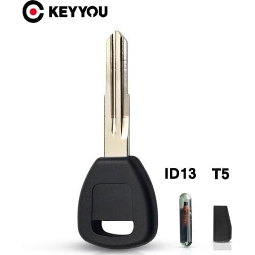 KEYYOU With ID13 T5 Chip For HONDA Accord Civic Insight Odyssey Prelude S2000 Transponder key Ignition chip Key Shell