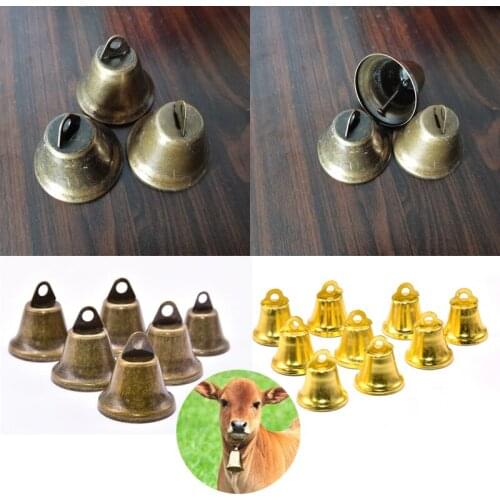 Livestock Sheep Cow Copper Bells Metal DIY Cats Dogs Pets Decor Crafts Bells Spread Farther Loud Prevent Horse Sheep Losing Bell