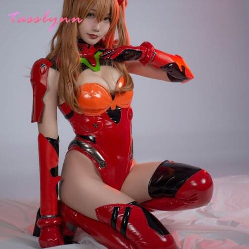 EVA Cosplay Asuka Langley Soryu Jumpsuits Anime Cosplay Costume Party Halloween Carnival Costumes Zentai Suit Bodysuit for Girl