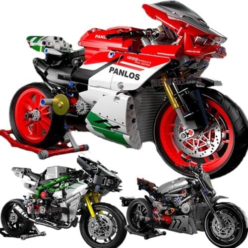 2021 NEW Diy Serise Motorcycle Motor Buggy Motorbike Supercar Speed Race MOC Car Sport Building Blocks Bricks Sets Kits Model