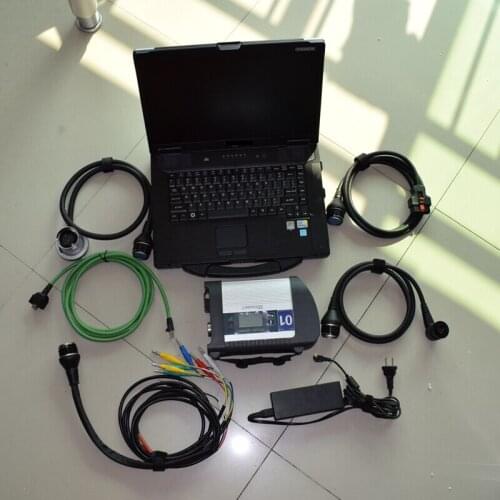 Mb star c4 multiplexer and cables with software v2020.12 hdd 320gb windows 7 with laptop cf52 diagnostic 12v 24v ready to use