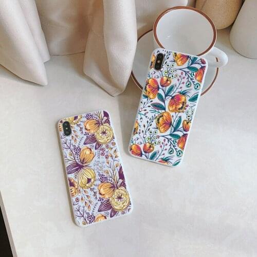 Flower Bud Phone Case for iphone X XS MAX XR 11 12 Pro Max 6s 7 8 Plus SE 2020 Back White Green Soft Silicone Cover Funda Shell