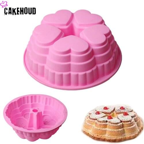 New Arrival Heart Shaped Castle Shape Cake Mold DIY Chocolate,Fondant,bread,Baking Decoration Sugar Cookie Silicone Molds