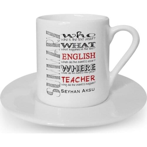 Personalized English Teacher Turkish coffee Cup-7