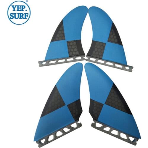 Surfing Future Quad Fins Blue Color Fiberglass keel fins Surfboard Fin HE Fins surfboard accessories Future Fins
