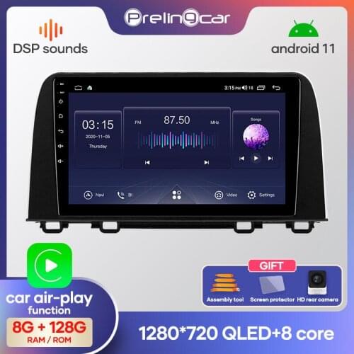 Prelingcar Android 10.0 NO DVD 2 Din Car Radio Multimedia Video Player Navigation GPS For Honda CRV 2017 2018 2019 Octa-Core