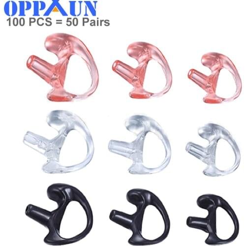 100PCS Silicone Earmolds for baofeng acoustic tube earpiece walkie talkie