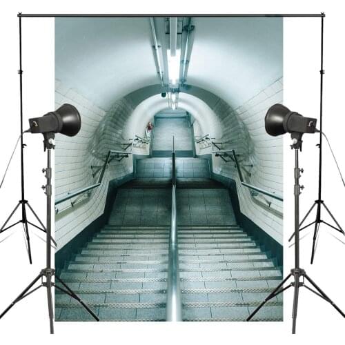 Symmetrical Stairs Photography Background Blue Aisle Backdrop Wedding Photo Studio Background Props Wall 5x7ft Room Mural