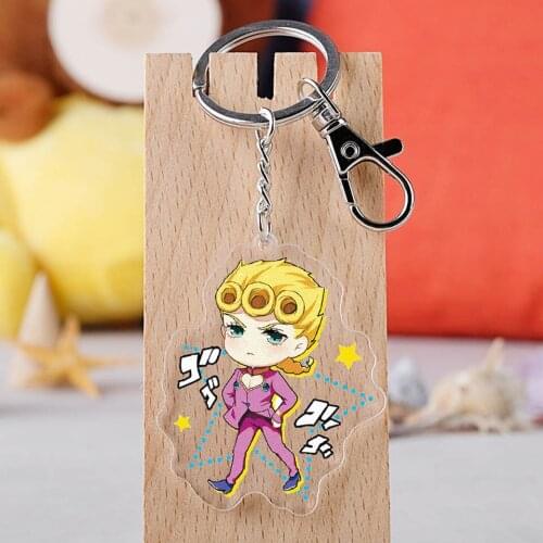 Tronzo Toys Keychain GIOGIO Golden Wind Giorno Giovanna Bucciarati Mista Narancia Abbacchio Fugo Decoration Acrylic Keychains
